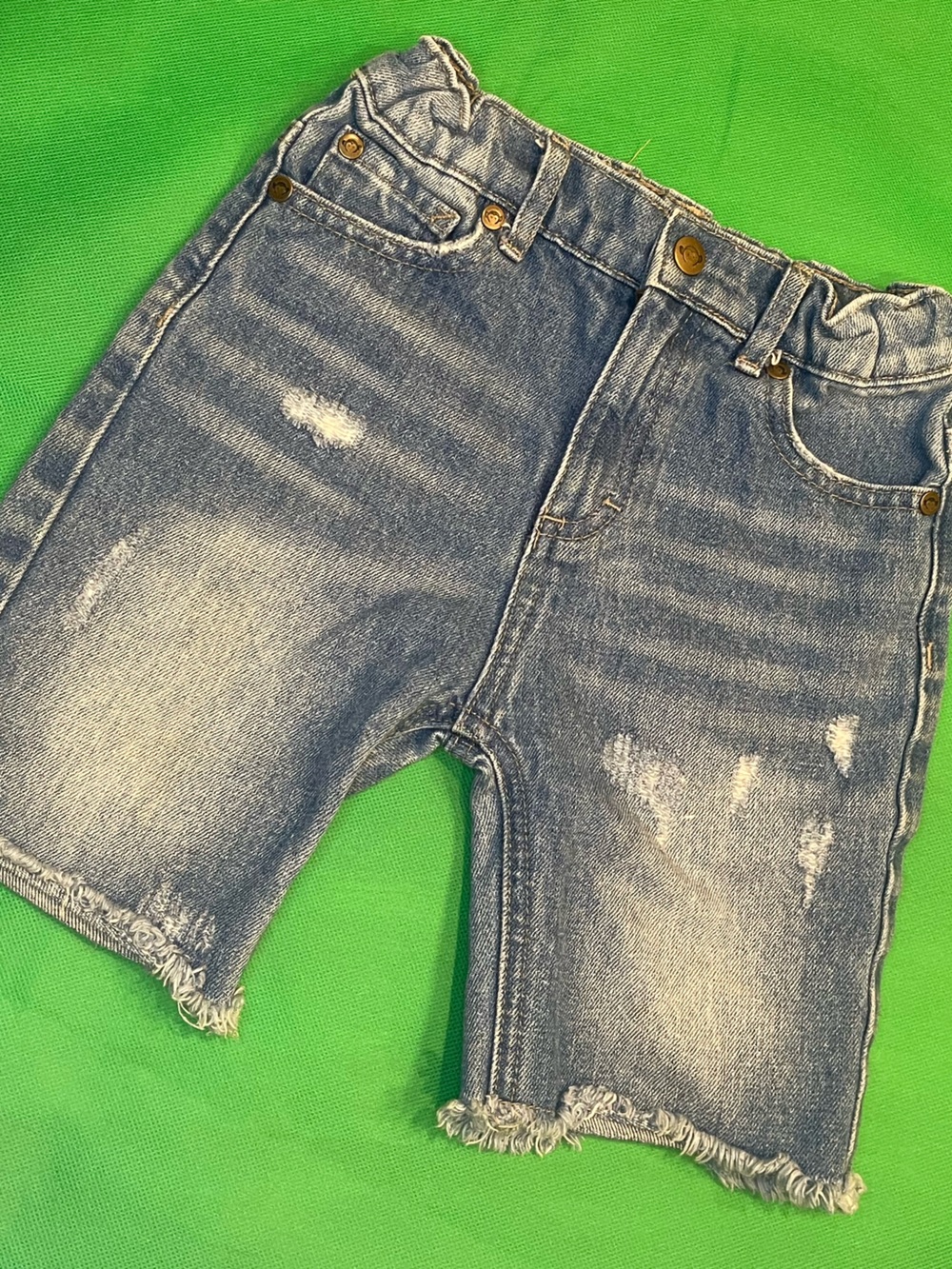 Appaman Kids Denim Frayed Hem Shorts - Blue